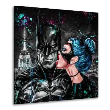 Batman Catwoman Wandbild von Kunstgestalten24